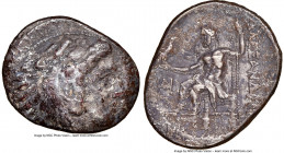 MACEDONIAN KINGDOM. Alexander III the Great (336-323 BC). AR tetradrachm (30mm, 17.16 gm, 1h). NGC VF 5/5 - 2/5. Lifetime issue of Miletus, ca. 325-32...