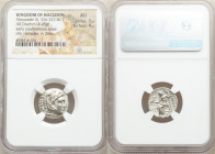MACEDONIAN KINGDOM. Alexander III the Great (336-323 BC). AR drachm (17mm, 4.45 gm, 11h). NGC AU 5/5 - 4/5. Posthumous issue of Lampsacus, ca. 310-301...