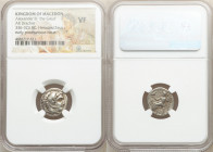MACEDONIAN KINGDOM. Alexander III the Great (336-323 BC). AR drachm (16mm, 1h). NGC VF. Early posthumous issue of Magnesia, ca. 319-305 BC. Head of He...
