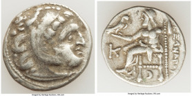 MACEDONIAN KINGDOM. Alexander III the Great (336-323 BC). AR drachm (19mm, 4.03 gm, 11h). Choice Fine. Posthumous issue of 'Colophon', 310-301 BC. Hea...