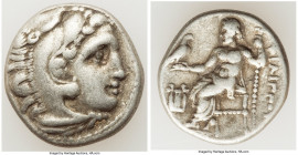 MACEDONIAN KINGDOM. Philip III Arrhidaeus (323-317 BC). AR drachm (17mm, 4.18 gm, 12h). VF. Colophon, ca. 323-319 BC. Head of Heracles right, wearing ...