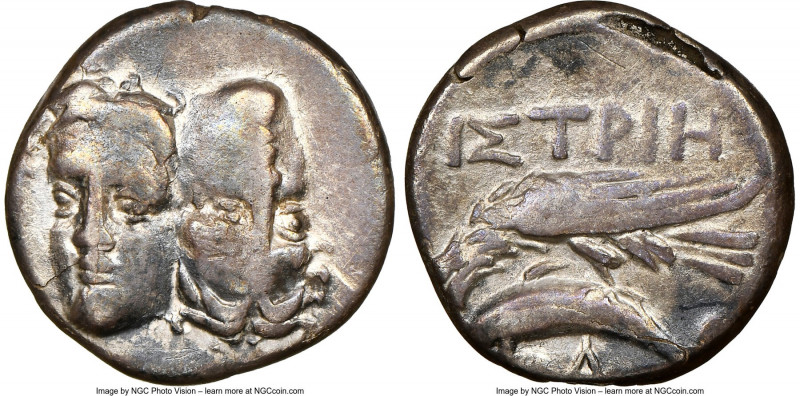 MOESIA. Istrus. Ca. 4th century BC. AR drachm (18mm, 4.98 gm, 11h). NGC Choice F...