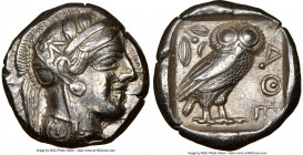 ATTICA. Athens. Ca. 440-404 BC. AR tetradrachm (23mm, 17.16 gm, 1h). NGC XF 5/5 - 5/5. Mid-mass coinage issue. Head of Athena right, wearing crested A...
