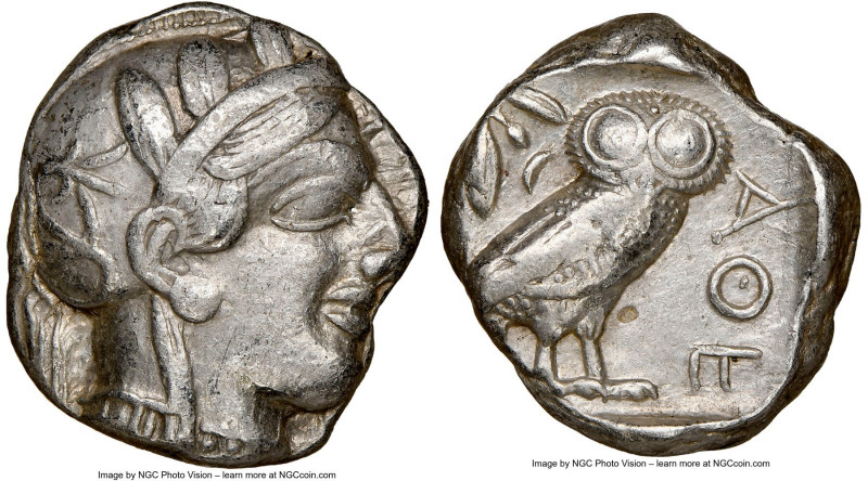 ATTICA. Athens. Ca. 440-404 BC. AR tetradrachm (23mm, 17.15 gm, 7h). NGC Choice ...