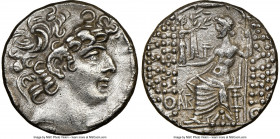 SELEUCID KINGDOM. Philip I Philadelphus (ca. 95/4-76/5 BC). Aulus Gabinius, as Proconsul (57-55 BC). AR tetradrachm (26mm, 15.01 gm, 12h). NGC AU 5/5 ...