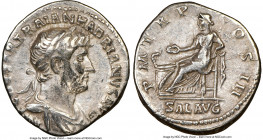 Hadrian (AD 117-138). AR denarius (19mm, 3.10 gm, 7h). NGC Choice VF 4/5 - 4/5. Rome, AD 119-122. IMP CAESAR TRAIAN-HADRIANVS AVG, laureate, draped bu...