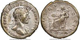 Hadrian (AD 117-138). AR denarius (19mm, 3.39 gm, 8h). NGC VF 5/5 - 3/5. Rome, AD 118. IMP CAESAR TRAIAN H-ADRIANVS AVG, laureate bust of Hadrian to r...