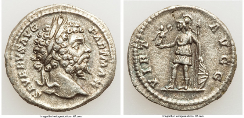 Septimius Severus (AD 193-211). AR denarius (19mm, 2.86 gm, 12h). AU. Rome, AD 2...