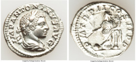 Elagabalus (AD 218-222). AR denarius (19mm, 3.07 gm, 12h). AU. Rome, AD 219. IMP ANTONINVS AVG, laureate, draped, and cuirassed bust of Elagabalus rig...