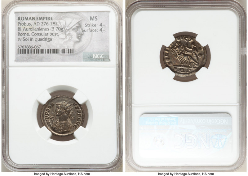 Probus (AD 276-282). BI antoninianus (21mm, 3.70 gm, 6h). NGC MS 4/5 - 4/5. Rome...