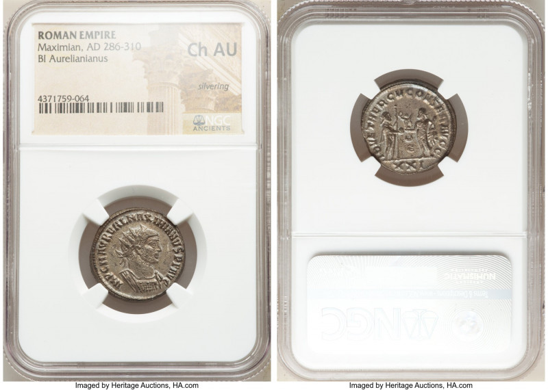 Maximian, first reign (AD 286-310 AD). BI antoninianus (22mm, 6h). NGC Choice AU...