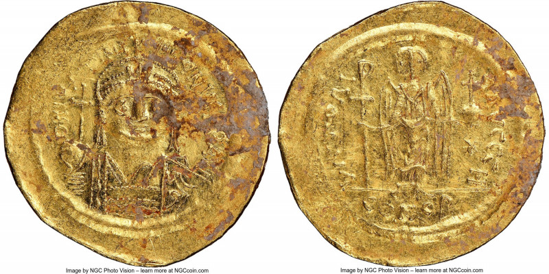 Justinian I the Great (AD 527-565). AV solidus (22mm, 4.30 gm, 6h). NGC MS 5/5 -...