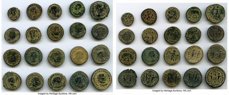 ANCIENT LOTS. Roman Imperial. Mixed. Ca. AD 3rd-4th centuries. Lot of twenty (20...