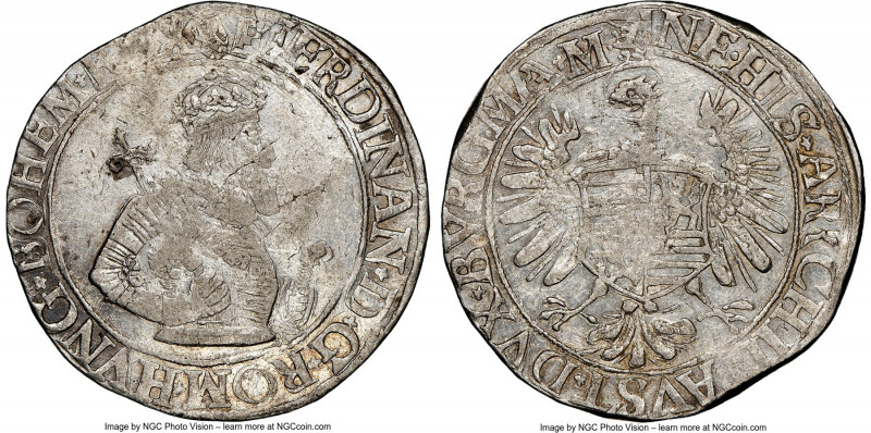 Ferdinand I Taler ND (1521-1564) AU50 NGC, Vienna mint, Dav-8010. 

HID0980124...