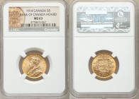 George V gold 5 Dollars 1914 MS63 NGC, Ottawa mint, KM26. AGW 0.2419 oz. Ex. Bank of Canada Hoard

HID09801242017

© 2020 Heritage Auctions | All ...