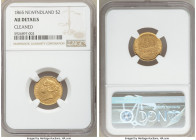 Newfoundland. Victoria gold 2 Dollars 1865 AU Details (Cleaned) NGC, London mint, KM5.

HID09801242017

© 2020 Heritage Auctions | All Rights Rese...