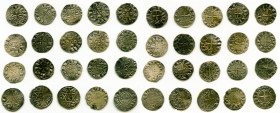 20-Piece Lot of Uncertified Assorted Deniers ND (12th-13th Century) VF, Includes (15) Le Marche, (3) Deols and (2) St. Martial. Average size 19.2mm. A...