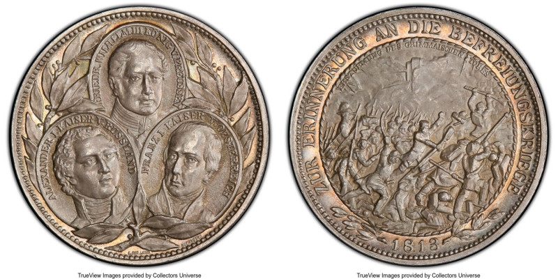 Prussia. Wilhelm II silver Specimen "Liberation 100th Anniversary" Medal 1813-Da...