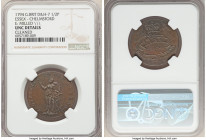 Essex. Chelmsford 1/2 Penny Token 1794 UNC Details (Cleaned) NGC, D&H-7. Edge: Milled. PROSPERITY TO OLD ENGLAND Hope standing facing, head left, rais...