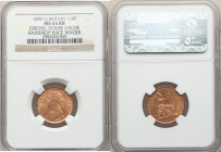 Victoria 4-Piece Lot of Certified Farthings 1890 MS65 Red and Brown NGC, KM753, S-3958. Sold as is, no returns. Ex. Crichel House Cache Raindrop Race ...
