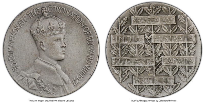 Edward VIII silver Matte Specimen "Coronation" Medal 1937 Dated SP64 PCGS, BHM-4...