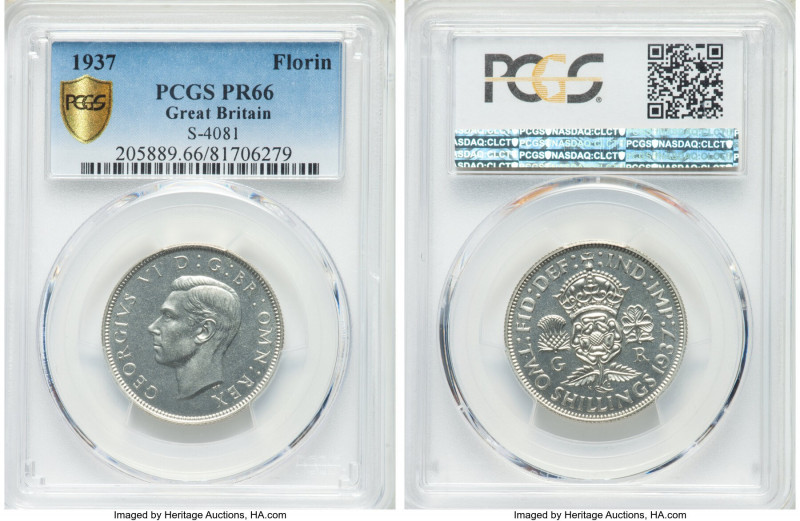 George VI Proof Florin 1937 PR66 PCGS, KM855, S-4081. 

HID09801242017

© 20...