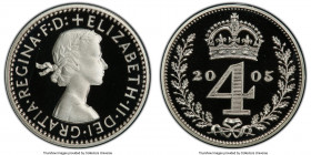 Elizabeth II 4-Piece Certified Prooflike Maundy Set 2005 PCGS, 1) Penny - PL69, KM898 2) 2 Pence - PL68, KM899 3) 3 Pence - PL69, KM901 4) 4 Pence - P...