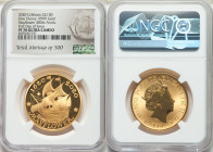 Elizabeth II gold Proof "Mayflower 400th Anniversary" 100 Pounds (1 oz) 2020 PR70 Ultra Cameo NGC, KM-Unl. Mintage: 500. First day of Issue. Mayflower...