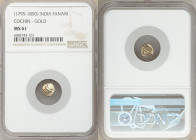 Cochin 10-Piece Lot of Certified gold Fanams ND (1795-1850) MS61 NGC, KM10, Fr-1504. Sold as is, no returns. 

HID09801242017

© 2020 Heritage Auc...