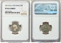 Faisal II Proof 20 Fils AH 1372 (1953) PR65 Cameo NGC, KM113. Rare in Proof designations bearing nearly pristine appearances and only the faintest of ...