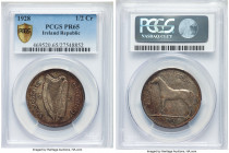 Free State 8-Piece Certified Proof Set 1928 PCGS, 1) Farthing - PR64 Red and Brown, KM1 2) 1/2 Penny - PR64+ Red and Brown, KM2 3) Penny - PR64 Red an...