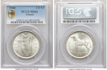 Republic 1/2 Crown 1940 MS62 PCGS, KM16. White without toning, lustrous. 

HID09801242017

© 2020 Heritage Auctions | All Rights Reserved