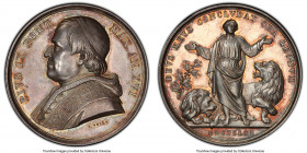 Papal States. Pius IX silver Specimen Medal Anno XVI (1861) SP63 PCGS, Rinaldi-55. 43.60mm. 34.60gm. By K. F. Voigt. PIVS IX PONT MAX AN XVI Bust left...