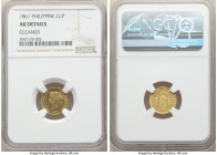 Spanish Colony. Isabel II gold Peso 1861 AU Details (Cleaned) NGC, Manila mint, KM142. First year of type. 

HID09801242017

© 2020 Heritage Aucti...