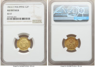 Spanish Colony. Isabel II gold 2 Pesos 1863/2 AU Details (Bent) NGC, Manila mint, KM143. Merlot toning. 

HID09801242017

© 2020 Heritage Auctions...