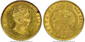 Isabel II gold 80 Reales 1844 B-PS MS63 NGC, Barcelona mint, KM-A579. De Vellon coinage, large bust variety. 

HID09801242017

© 2020 Heritage Auc...