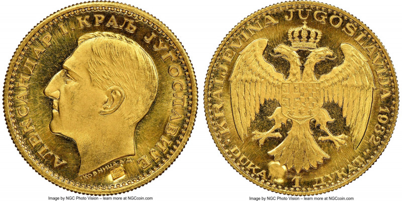 Alexander I gold "Corn Countermarked" Ducat 1932-(k) MS63 NGC, Kovnica mint, KM1...