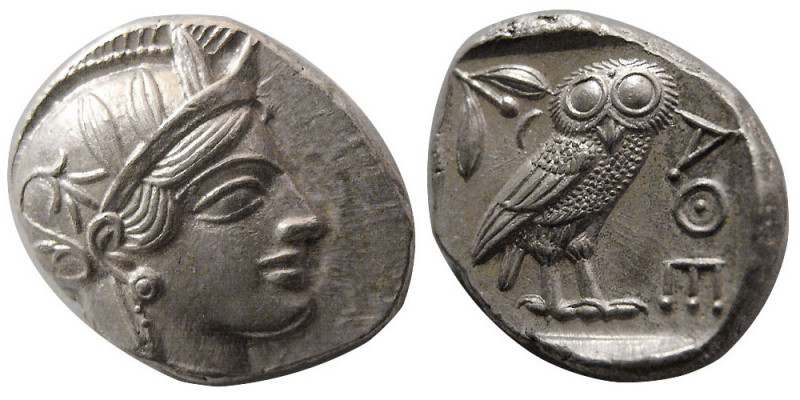 ATTICA, Athens. 440-404 BC. Silver Tetradrachm (17.24 gm; 27 mm). Head of Athena...