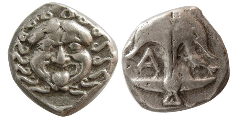 THRACE, Apollonia Pontika. Mid-late 4th century BC. AR Drachm (3.14 gm; 14 mm). ...
