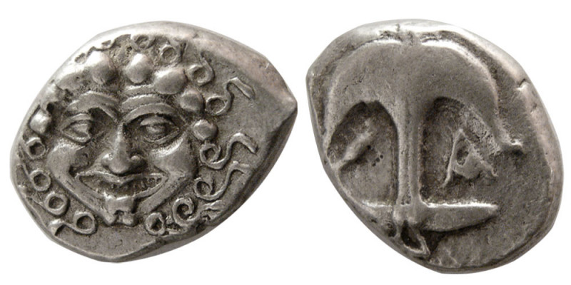 THRACE, Apollonia Pontika. Mid-late 4th century BC. AR Drachm (3.34 gm; 15 mm). ...