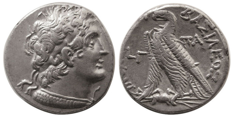 PTOLEMAIC KINGS. Cleopatra III and Ptolemy IX Soter II. 132-131 BC. AR Tetradrac...