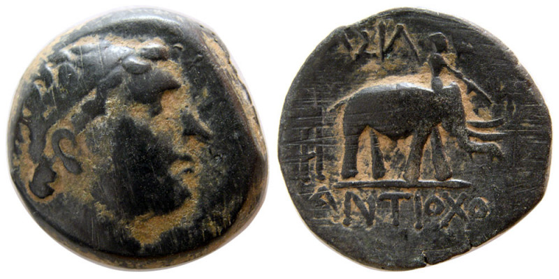 SELEUKID KINGS. Antiochos III ‘the Great’. 223-187 BC. Æ (15.02 gm; 24 mm). Unce...
