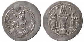 SASANIAN KINGS. Varhran (Bahram) V. 420-438 AD. Silver Drachm.
