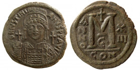 BYZANTINE EMPIRE. Justinian I. AD. 527-565. Æ Follis.