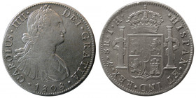 SPANISH COLONIAL, Mexico. Carolus IIII. 1808. T.H. AR 8 Reales