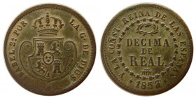 SPAIN, Elizabeth Isabel II. 1853. Decina Reale