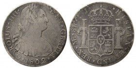 PERU, Carolus IIII. 1802. AR 8 Reales.