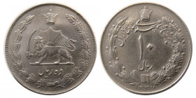 PAHLAVI DYNASTY, Mohammad Reza Shah. Copper Nickel 10 Rials