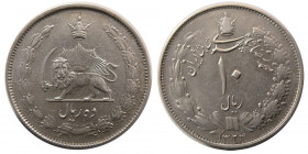PAHLAVI DYNASTY, Mohammad Reza Shah. Silver 10 Rials.