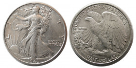 UNITED STATES. 1943. Half Dollar. Walking Liberty.